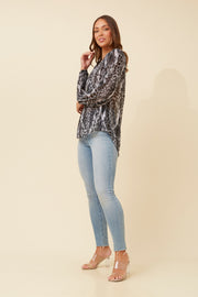 Paris Shirt Grey Leopard