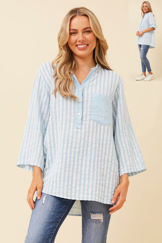 Harper Shirt Blue Stripe