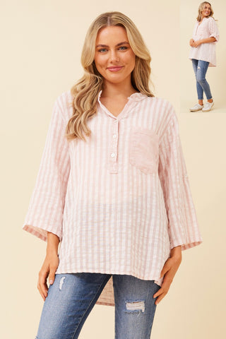 Harper Shirt Pink Stripe