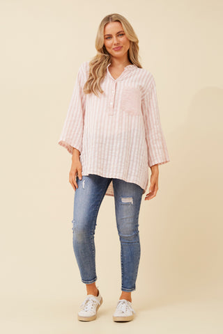 Harper Shirt Pink Stripe