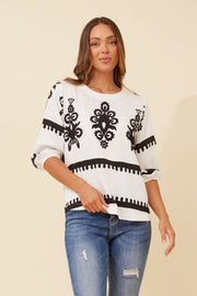 Diva Shirt Black/White