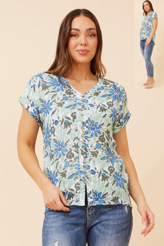 Olive Top Multi Green