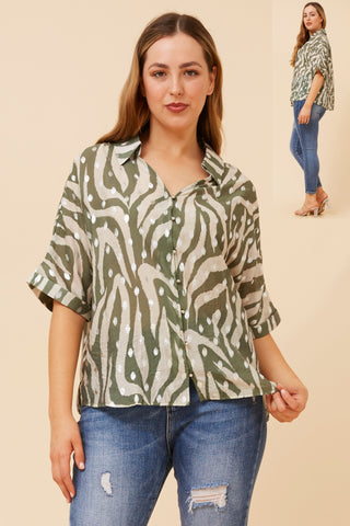 Suzie Shirt Olive Green