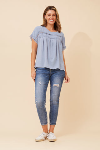 Molly top Blue
