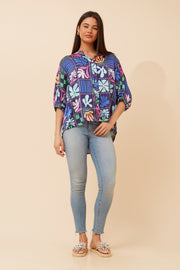 Heather Shirt Multi Navy