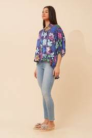 Heather Shirt Multi Navy