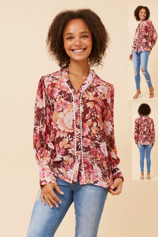 Layla Shirt Burgundy