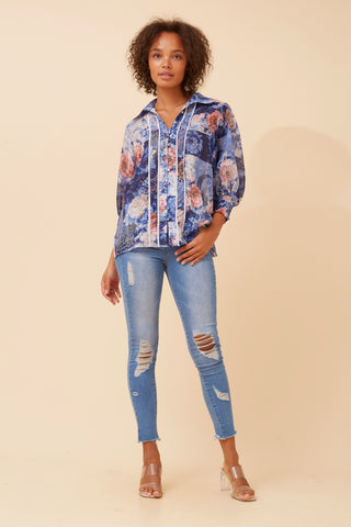 Kelly Shirt Multi/Blue
