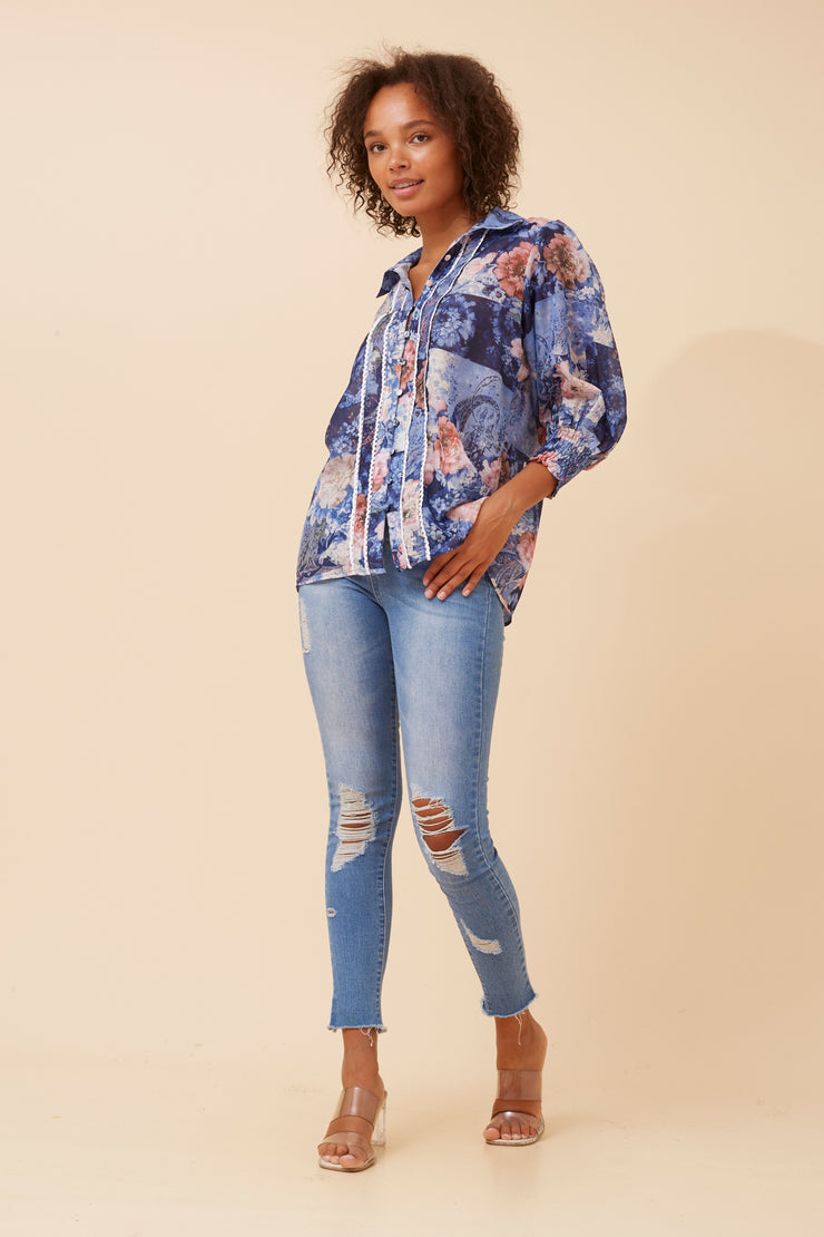 Kelly Shirt Multi/Blue
