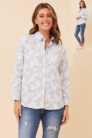 Stevie Shirt Blue/White