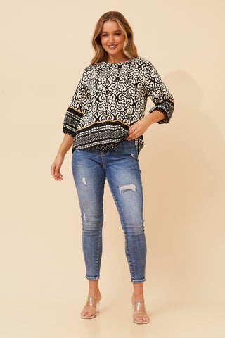 Amber Top Multi Black