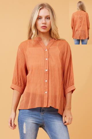 Mellisa Shirt Orange stripe