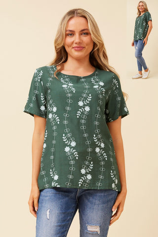 Connie Top Olive Green