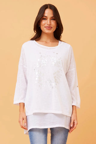 Clancy Top White